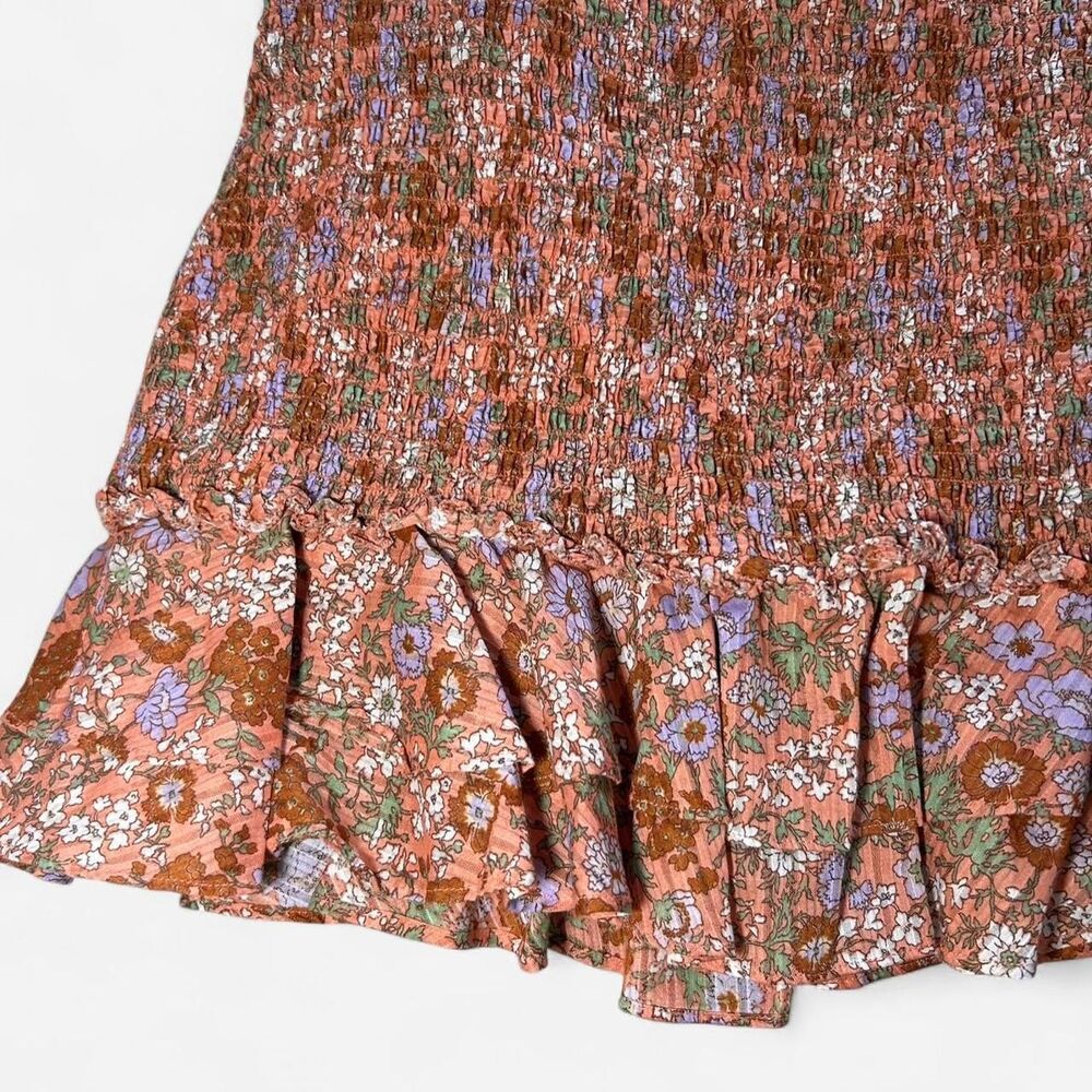 Veronica Beard Melodie Floral romantic Smocked Mini Skirt – Size 6 - Picture 4 of 7